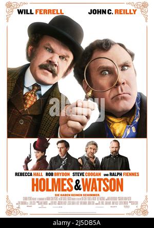 Holmes & Watson Year : 2018 USA Director : Etan Cohen John C. Reilly, Will Ferrell German poster Stock Photo