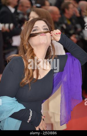 Agnès Jaoui Arriving on the red carpet for the film 'L'amant double' (The Double Lover) 70th Cannes Film Festival May 26, 2017 Stock Photo