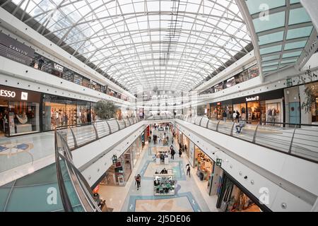 Innenansicht Einkaufszentrum Centro Comercial Vasco da Gama, auf dem Gelände des Park Parque das Nacoes, Schauplatz der Weltausstellung Expo 98, in Li Stock Photo