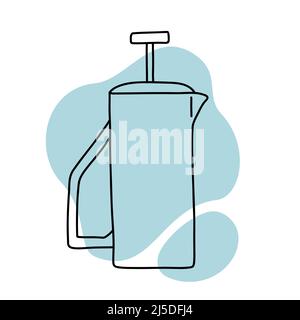 Coffee icon lineart, calm simple color vector Stock Vector
