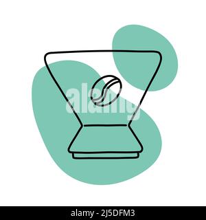 Coffee icon lineart, calm simple color vector Stock Vector