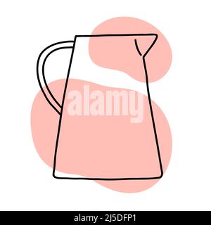 Coffee icon lineart, calm simple color vector Stock Vector