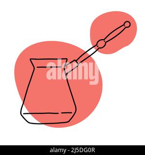 Coffee icon lineart, calm simple color vector Stock Vector