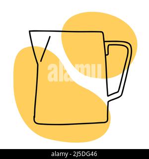 Coffee icon lineart, calm simple color vector Stock Vector