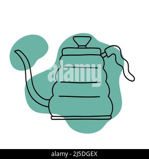 Coffee icon lineart, calm simple color vector Stock Vector