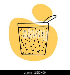 Coffee icon lineart, calm simple color vector Stock Vector