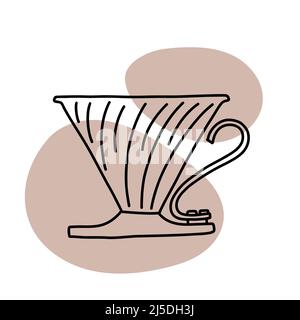 Coffee icon lineart, calm simple color vector Stock Vector