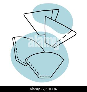 Coffee icon lineart, calm simple color vector Stock Vector