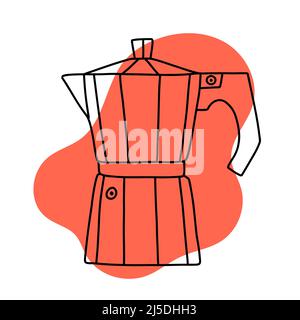 Coffee icon lineart, calm simple color vector Stock Vector