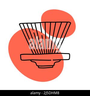 Coffee icon lineart, calm simple color vector Stock Vector