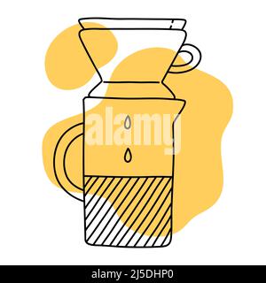Coffee icon lineart, calm simple color vector Stock Vector