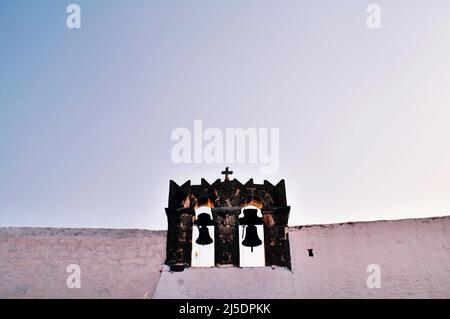 Greece, Patmos island, detail from the female Monastery  Of Zoodochos Pighi in the town of Hora. Stock Photo