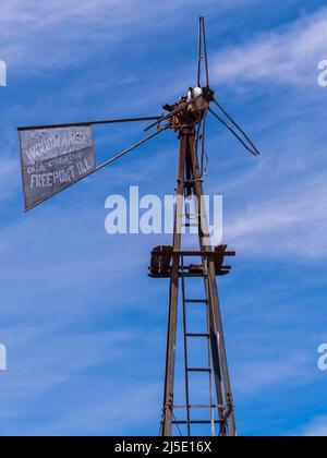 Bates Well Ranch, west windmill, Bates Well Road, Organ Pipe Cactus National Monument, Arizona. Stock Photo