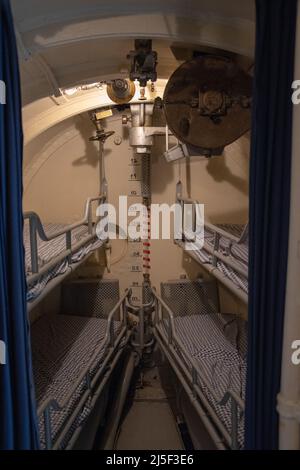 Interior; Finnish Submarine Vesikko Is Now A Museum In Suomenlinna 