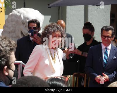 Los Angeles, USA. 22nd Apr, 2022. TLC Chinese Theater, 6925 Hollywood Blvd., Hollywood, CA 90028, USA. April 22, 2022. Iconic Motion Picture Actress Jane Fonda joins in Commemoration and Immortalization of Lilly Tomlin's Timeless Comedic Talent at a Hand and Footprint Ceremony that Was a Headline Attraction at This Year's Turner Classic Movie Festival at the Forecourt of Hollywood's Centerpiece Chinese Theater. Credit: ©Julia Mineeva/EGBN TV News/Alamy Live News Credit: Julia Mineeva/EGBN TV News/Alamy Live News/Alamy Live News Stock Photo