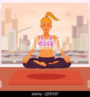 yoga in the lotus position Stock Vector Image & Art - Alamy