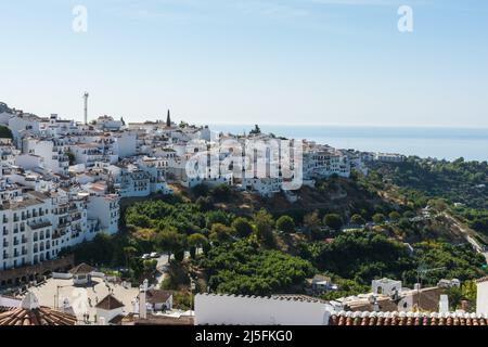 Frigiliana. Panorama view of this beautiful village in Malaga, Andalusia, Spain Stock Photo