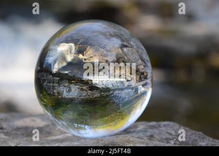 Stainforth force waterfall seen through a different view Stock Photo