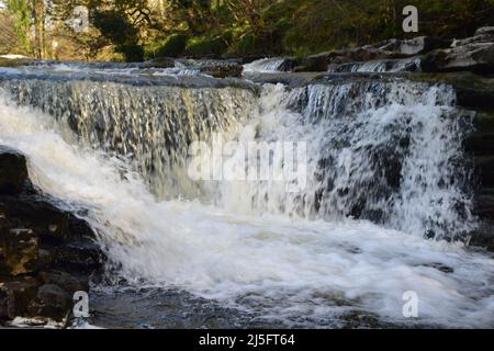 Stainforth force waterfall seen through a different view Stock Photo