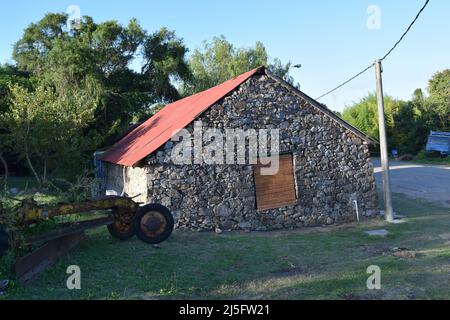 Historic stone houses in Conchillas, Colonia Department, Uruguay Stock Photo