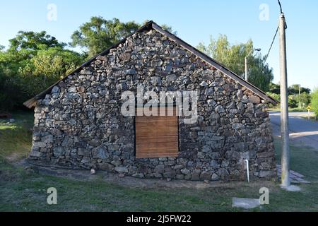 Historic stone houses in Conchillas, Colonia Department, Uruguay Stock Photo