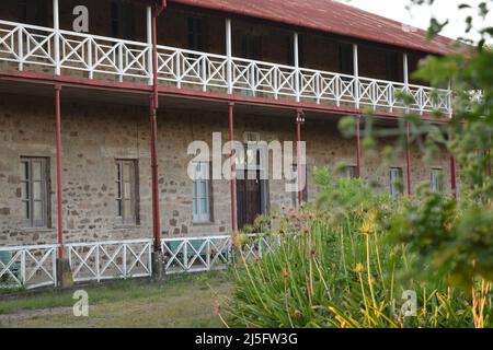 Historic stone houses in Conchillas, Colonia Department, Uruguay Stock Photo