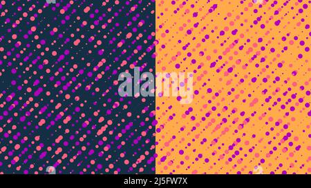 Dotted spread pattern retro color background. Vector graphic illustration Stock Vector