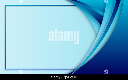 Abstract template design blue curved paper cut background. You can use for landing page, banner web, header, cover book, presentation, etc. Vector ill Stock Vector