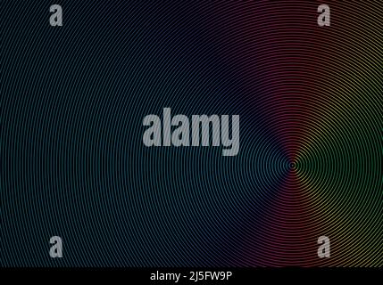 Abstract circles digital futuristic spectrums color background and texture. Technology electronic music. Vector graphic illustration Stock Vector