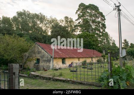 Historic stone houses in Conchillas, Colonia Department, Uruguay Stock Photo