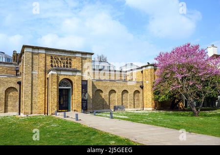 Dulwich Village, London, UK: Dulwich Picture Gallery in Dulwich, south London. This is the oldest public art gallery in England. Designed by John Soan Stock Photo