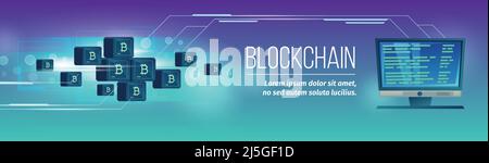 Blue neon bitcoin symbol isolated on black background. Light effect ...