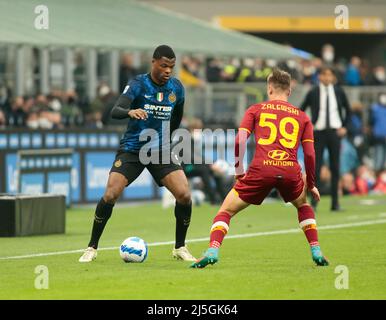 Milan, Italy. 23rd Apr, 2022. Milano 23 Apr 2022, Inter Fc - As Roma Credit: Nderim Kaceli/Alamy Live News Stock Photo