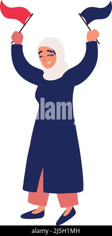 celebrating woman hari merdeka Stock Vector