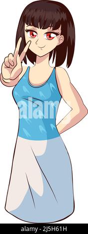 scary anime girl Stock Vector Image & Art - Alamy