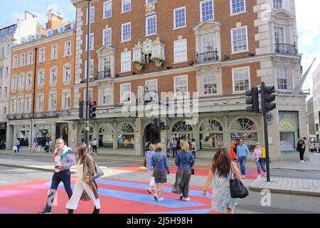 London, UK - September 2021: Fortnum and Mason store front in Picadilly, London Stock Photo