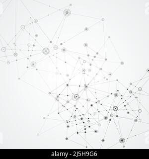 Abstract polygonal background. Geometrical design with connecting dots and lines Stock Vector