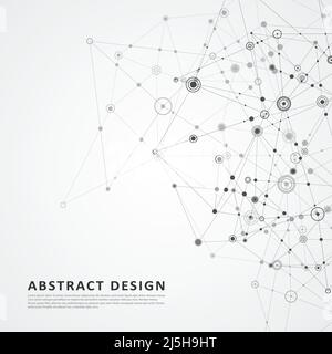 Network connection structure on white background. Vector network concept Stock Vector