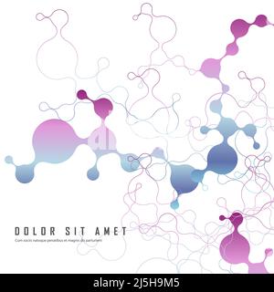 Network communication concept. Color connect circle vector background Stock Vector