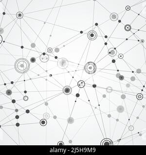 Network connection structure on white background. Vector network concept Stock Vector