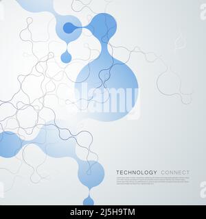 Technology connected lines and dots concept Stock Vector
