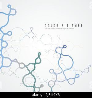 Abstract connecting dots and lines. Network science background Stock Vector