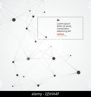 Abstract polygonal with connecting dots with lines Stock Vector
