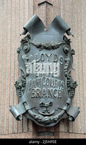 Lloyds Bank Plaque Stock Photo