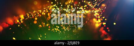 light color blur bokeh for background, abstract background. Bokeh light, shimmering blur lights on red.Cosmic explosion.Abstract blurred background in Stock Photo