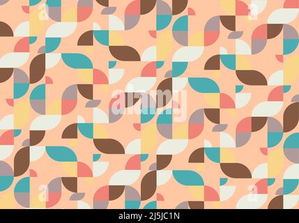 Colorful curve vector pattern on sunset color background Stock Vector