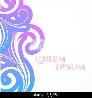 Abstract vector wallpaper copy space with designs on the left Stock Vector