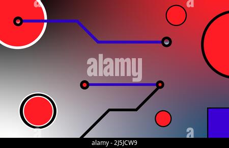 abstract blue background with lines. illustration technology. Stock Vector