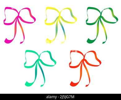 Pink bow hand drawn illustration. Ribbon knot contour drawing on  transparent background. Dotted bowknot isolated flat doodle clipart.  Bow-tie cartoon sticker. Greeting card watercolor design element Stock  Vector Image & Art 