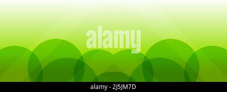 Green eco themed circle copy space background. Vector illustration Stock Vector